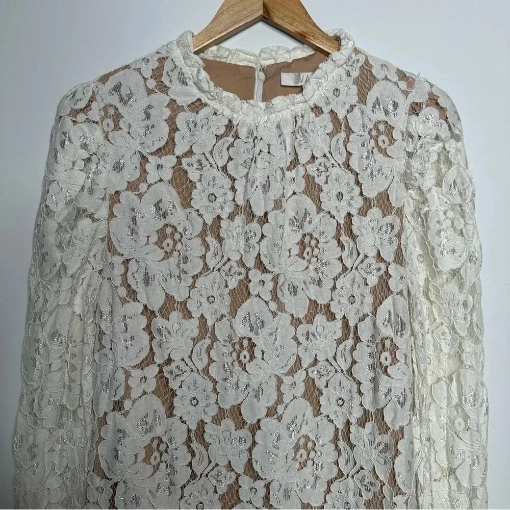 WAYF Lace Emma Midi Dress Size Medium - Picture 4 of 15